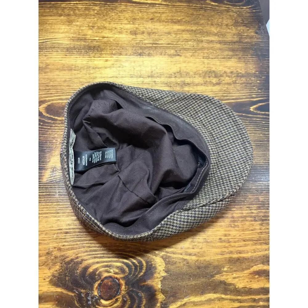 Country Gentleman‎ Brown Houndstooth Wool Blend News Boy Hat